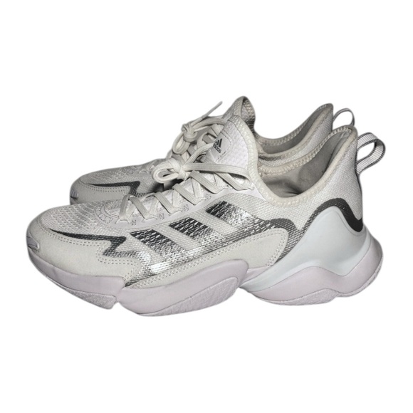 NWOT Adidas Impact FLX Mahomes Football Training Shoes White silver and pink - Picture 8 of 8